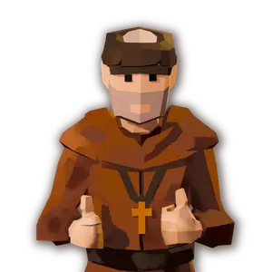 Monasterium game icon: the monk giving two thumbs up